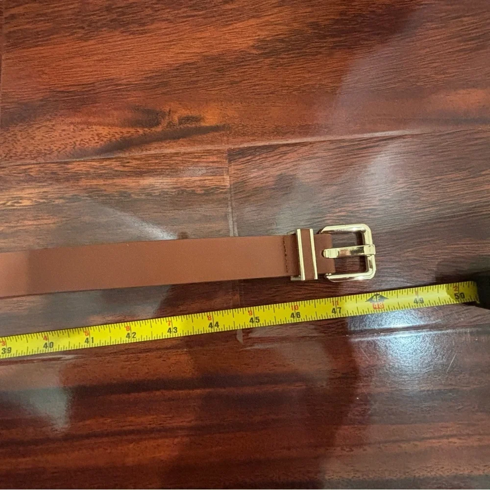 Classic Brown Women’s Belt with Gold Buckle